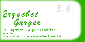 erzsebet garger business card